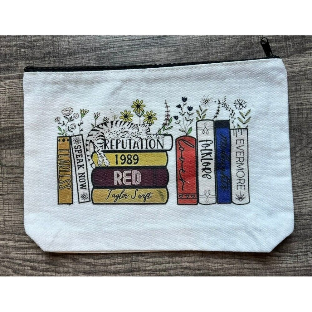Taylor Swift Makeup Bag School Pencil Pouch 10 x 7 Swifties 1989 Eras NWT - NEW